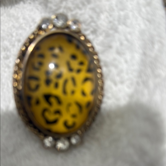 Leopard Print Gold Ring - Picture 1 of 4